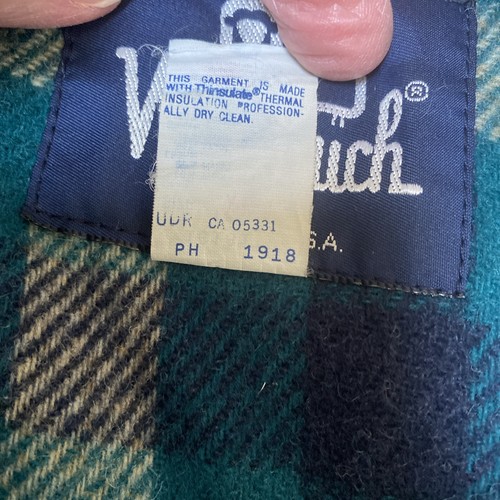 Woolrich Mens Xl Vintage Blue Wool Jacket 16181  3514 - Picture 9 of 13