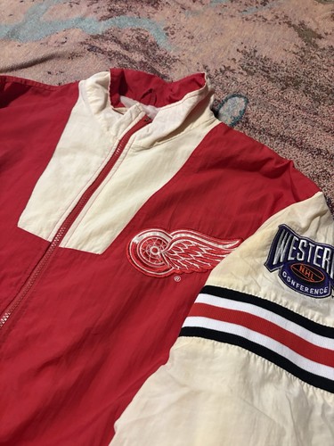 Vintage 90s Detroit Red Wings Pro Player Jacket Men’s Size Medium - Needs Zipper - Picture 2 of 5
