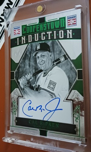 *1 of 1* CAL RIPKEN JR. 2015 COOPERSTOWN GREEN HOF INDUCTION SIGNATURES AUTO + 8 - Picture 3 of 12