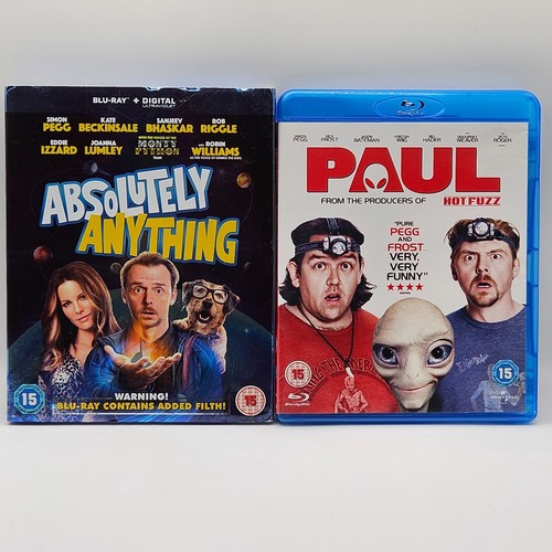 Absolutely Anything & Paul (Blu-ray) Simon Pegg, VGC, Free Postage - Picture 1 of 15