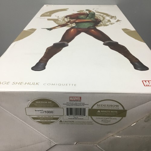 Sideshow Collectibles Savage She-Hulk Comiquette Estatua Caja Dañada - Imagen 8 de 8