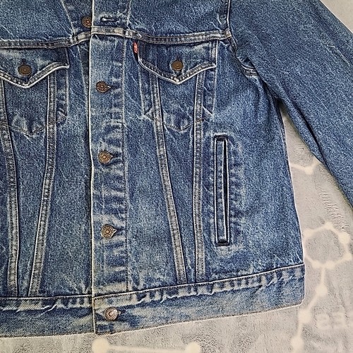 Vintage 80s Levis Jean Trucker Jacket 70506 0216 Denim Made in USA Mens Size 42R - Bild 5 von 16