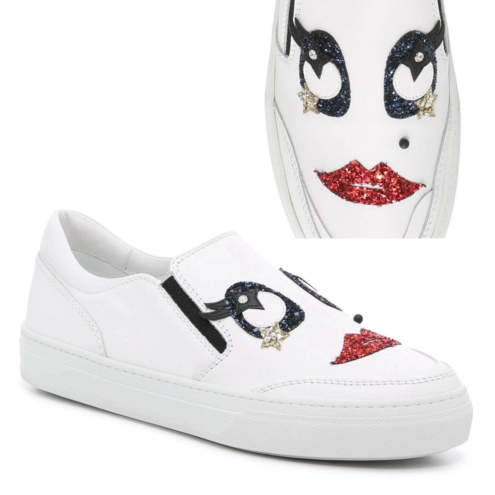 TOD’S TOD'S SHOES SPORTIVE PANTOFOLA SLIP ON SNEAKERS con GLITTER $725 tg 40 5 10 5 US