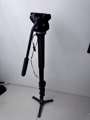 Monopie de video fluido de aluminio Manfrotto 561BHDV-1 con cabezal 561BHDV negro buen estado - Imagen 8 de 9
