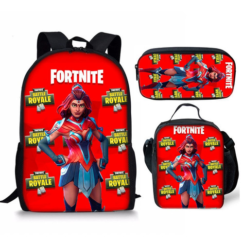 3Pcs Fortnite School Bag Backpack Lunch Box and Pencil Bag Suitable For Teenager - Picture 12 of 48