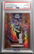 2022-23 Panini Mosaic Shaedon Sharpe Lucky Envelopes Rookie /8 PSA 10 GEM MINT