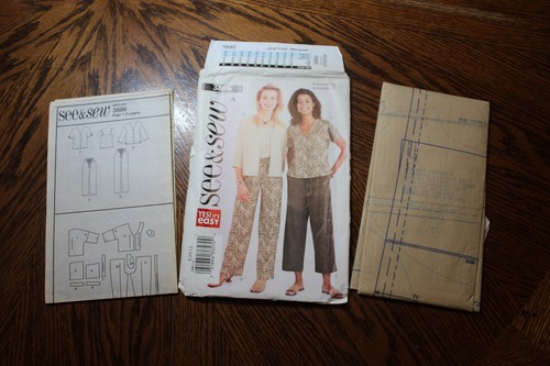 Butterick 3886 See & Sew Misses' Jacket Top Pants Sewing Pattern Size 8-12 Uncut - Picture 3 of 3