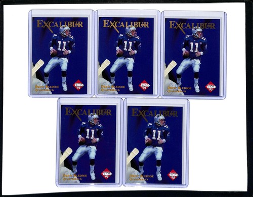 (5) Lot 1995 Collector's Edge Drew Bledsoe Exclaibur Sir #15 Patriots