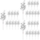 3 Pack Christmas Berry Decorations Picks for Tree Holiday Glitter Stems