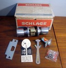 Schlage D40S 626 Tulip Store Door Lock w/Round Knob Silver Satin Chrome NOS