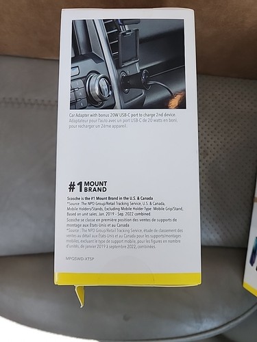Scosche MagicMount Pro Charge5 Wireless Magnetic Charging Mount for Window/Dash - 第 4/4 張圖片