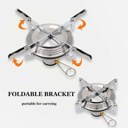 Stainless Outdoor Camping Butane Hiking Picnic Burner Gas Propane Cooking Stove - Picture 8 of 23