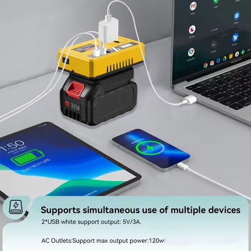 Wechselrichter Spannungswandler Für Dewalt XR DCB 18/20V Akku auf AC 220V - Bild 2 von 13