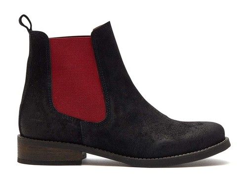 Chatham Arlington - Women's Premium Navy Suede Chelsea Boots - Picture 10 of 17