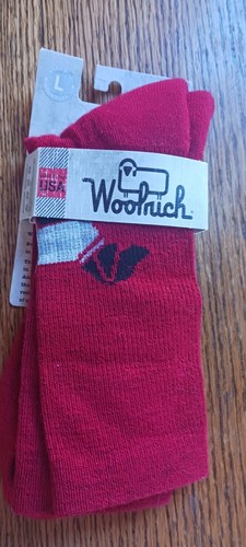 Woolrich socks large lg L Blanket 🐕 Dog Puppy merino wool women men crew red - Picture 1 of 3