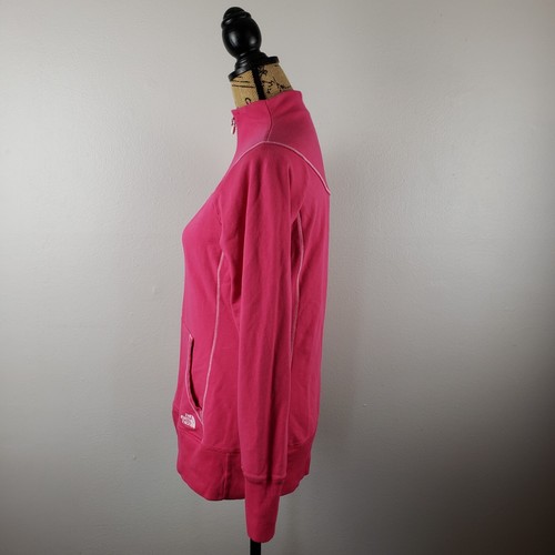 Felpa giacca full zip The North Face donna L rosa caldo collo ad imbuto - Foto 6 di 10