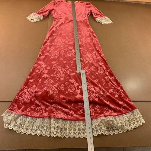LAIT Womens Size Small Red Gwyneth Lace Velvet Plunge Neck Maxi Dress NWT - Picture 10 of 10