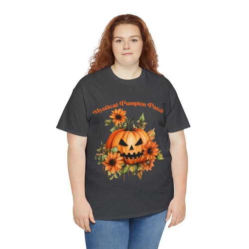 Halloween Calabaza Parche Camiseta Para Hombre y Mujer Unisex Camiseta Algodón Pesado - Imagen 8 de 61