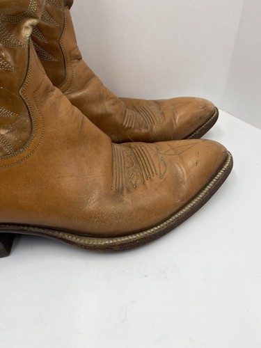 Dan Post Herren hellbraunes Leder Western Cowboystiefel Größe 11B Made in Spain. #6946. - Bild 4 von 10