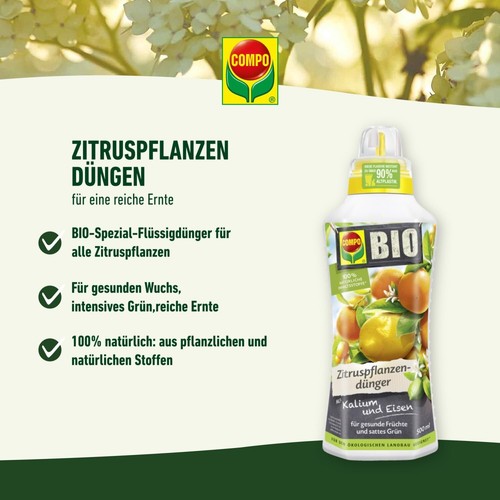 COMPO BIO Zitruspflanzendünger, Bio Zitrusdünger 500 ml - Bild 7 von 9