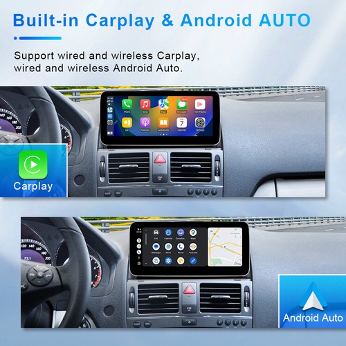 For Mercedes Benz C CLK W204 2008-10 10.25'' Car Multimedia Screen Carplay Navi - Picture 3 of 12