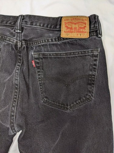 Herren Levis 505 schwarz gerades Bein Jeans Etikett Größe 36x30 Maße 35,5x28 - Bild 11 von 15