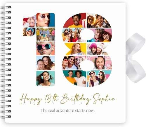 Personalised Any Age Birthday Scrapbook Photo album Or Guest Book - Picture 3 of 10