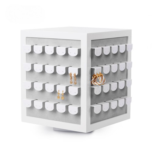 Rotating Earring Display Stand Jewelry Storage Organizer Holder Showcase - Picture 1 of 17