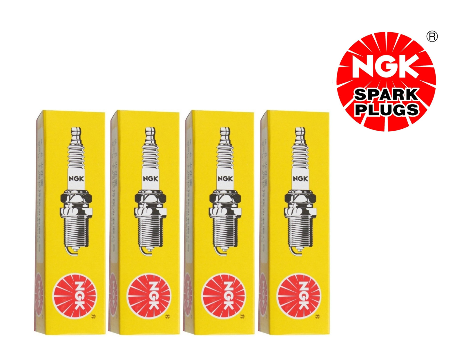 NGK Standard Spark Plugs BKUR6ET 7808 Set of 4