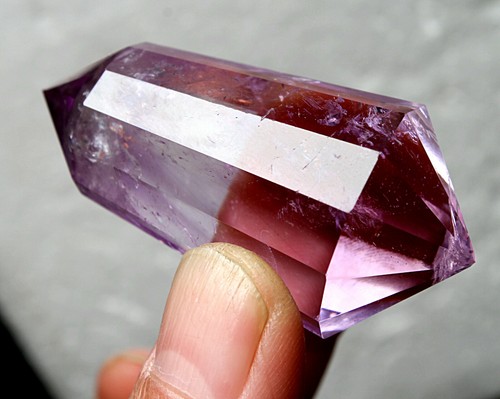 1.96" 12-LADOS Superior Natural Pájaro Amatista Cuarzo Cristal DT VARITA PUNTO CURACIÓN - Imagen 2 de 7