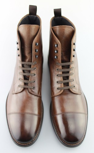 Hombres TO BOOT NEW YORK 'Richmond' Botas de Cuero Marrón Coñac Talla US 12 - D - Imagen 3 de 5