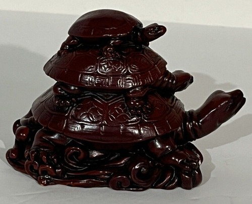 Feng Shui Figurine Protection Turtles Red - 第 2/8 張圖片