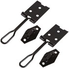 HASP & STAPLE Small Black Door Lock Cupboard Rabbit Hutch Chicken Coop Catch UK