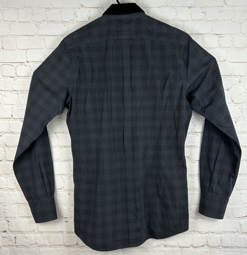 DOLCE & GABBANA Gold Mens Button Dress Shirt Size 15 3/4 Black Plaid Italy 40 - Picture 6 of 7