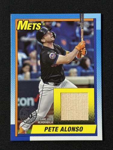 Pete Alonzo 2025 Topps Series 1 #T90R-PA Game Used Bat Relic Card NY Mets