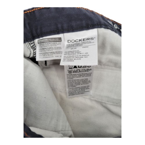Dockers Alpha Khaki Slim Tapered Cotton Blend Black Pants Mens Size 34 - Picture 5 of 10