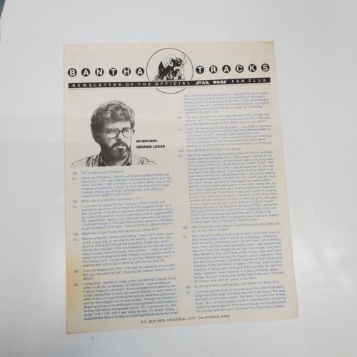 Early 1980s BANTHA TRACKS Star Wars Fan Club Magazine- Your Choice of 15+ - Picture 24 of 25
