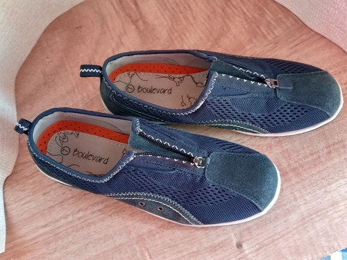 ZAPATILLAS MUJER BOULEVARD TALLA 7 AZUL MARINO CON CREMALLERA - Imagen 8 de 9