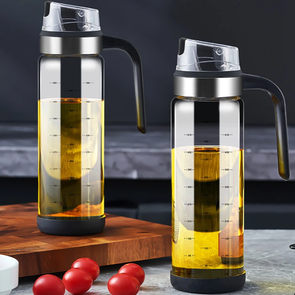 2x Olivenölflasche Olivenöl Essig-/ Öl-Karaffe/Spender Set Ölflasche 550ML - Bild 2 von 4