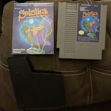 1990 Solstice: The Quest for the Staff of Demnos NES Game & Manual