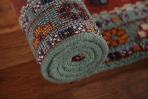 Geometric Rust Heriz Serapi Oriental Accent Rug 3'x5' Wool Hand-made Foyer Rug - Picture 9 of 12