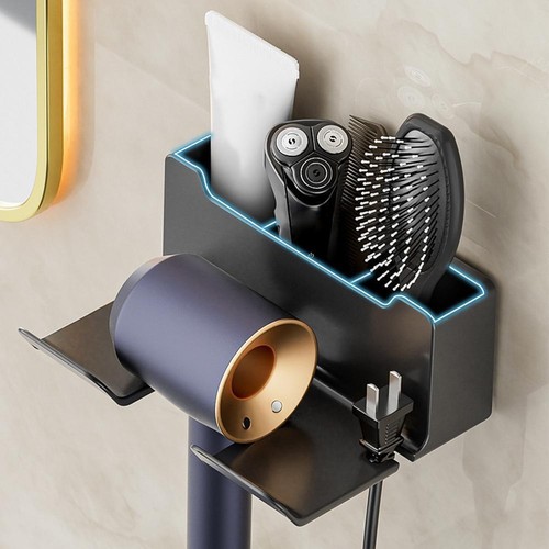 Wall Mounted Shelf Organizer Box Toilet Blower Shelf Bathroom J7L7~ F6N5 - Picture 16 of 20