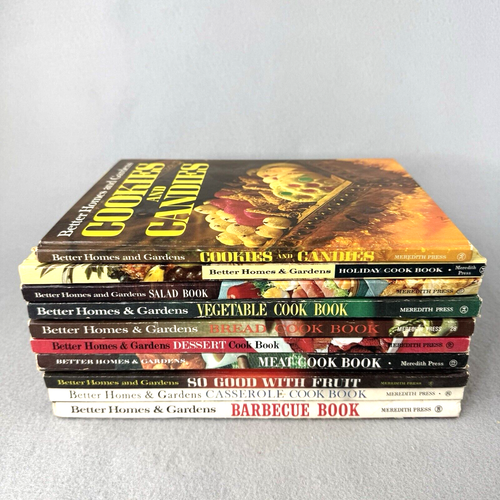 Lot of 10 Vintage Better Homes & Gardens Cookbooks Recipes Hardcover Mix 1967-68