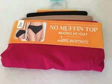 New Warner’s No Muffin Top Micro Hi-Cut Panties Womens 3 pairs Underwear U pick