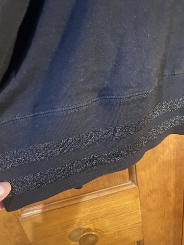 Hard Rock Raised Sequin Logo Sweatshirt Women's XL Black French Terry Scramble - Picture 5 of 7