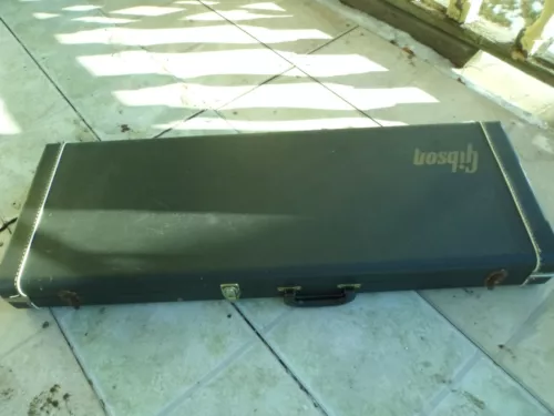 Vintage 1980's Gibson Les Paul SG Black Rectangular Hard Case
