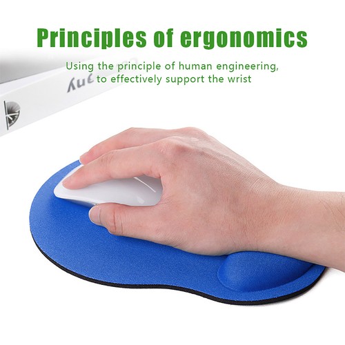 Ergonomic Office Mousepad With Gel Wrist Support Desktop Mouse Pad Wrist Rest - Picture 30 of 51