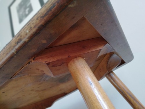 Vintage 50s 60s Mid Century Oak Splayed Leg Formica Top Side Table Coffe Table - Picture 8 of 11
