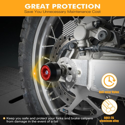 CNC Rear Axle Slider Crash Protector Guard For Honda XR650L 1993 1994-2023 2024 - Picture 6 of 10