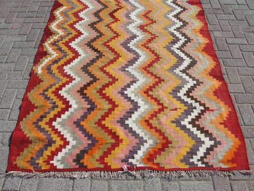 5x8 living room bohemian kilim rugs - area rugs for living room - Picture 2 of 10